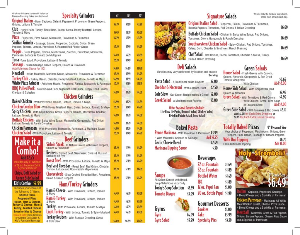 Order W.G. GRINDERS - Columbus, OH Menu Delivery [Menu & Prices]